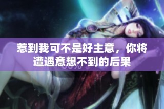 惹到我可不是好主意，你將遭遇意想不到的后果
