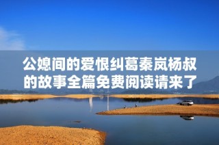 公媳間的愛恨糾葛秦嵐楊叔的故事全篇免費(fèi)閱讀請來了解
