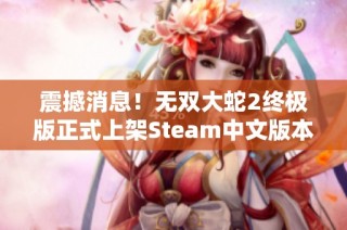 震撼消息！無雙大蛇2終極版正式上架Steam中文版本引發熱潮
