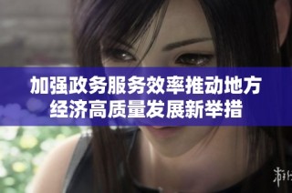 加強(qiáng)政務(wù)服務(wù)效率推動(dòng)地方經(jīng)濟(jì)高質(zhì)量發(fā)展新舉措