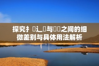 探究扌喿辶畐與畐畬之間的細(xì)微差別與具體用法解析
