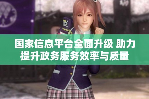 國家信息平臺全面升級 助力提升政務服務效率與質量