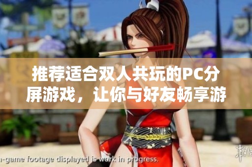 推薦適合雙人共玩的PC分屏游戲，讓你與好友暢享游戲樂趣