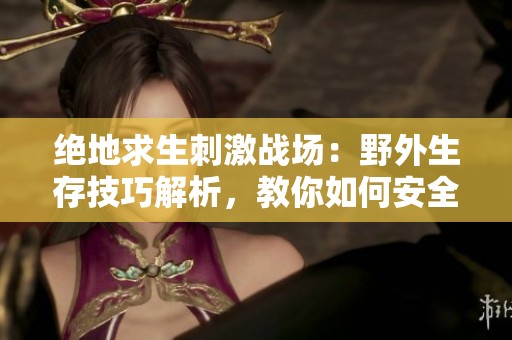 絕地求生刺激戰(zhàn)場：野外生存技巧解析，教你如何安全躲避敵人