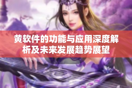 黃軟件的功能與應(yīng)用深度解析及未來發(fā)展趨勢(shì)展望