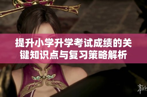 提升小學升學考試成績的關鍵知識點與復習策略解析