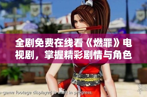 全劇免費(fèi)在線看《燃罪》電視劇，掌握精彩劇情與角色發(fā)展！